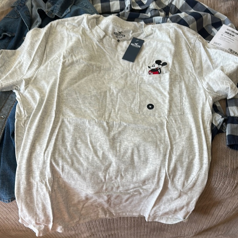 Hollister x Disney Pocket T-Shirt with embroidered Mickey